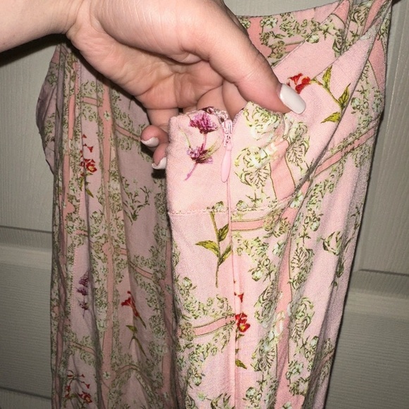 Agua Bendita for target women’s pink Floral Mini Dress w pockets XXL summer - Picture 6 of 11
